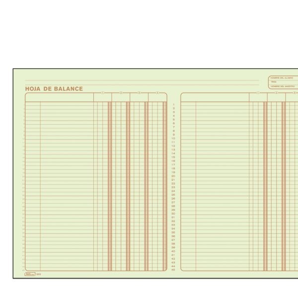 HOJA DE BALANCE 5010 PRINTAFORM DOBLE CTA. 50H. E.3 C24